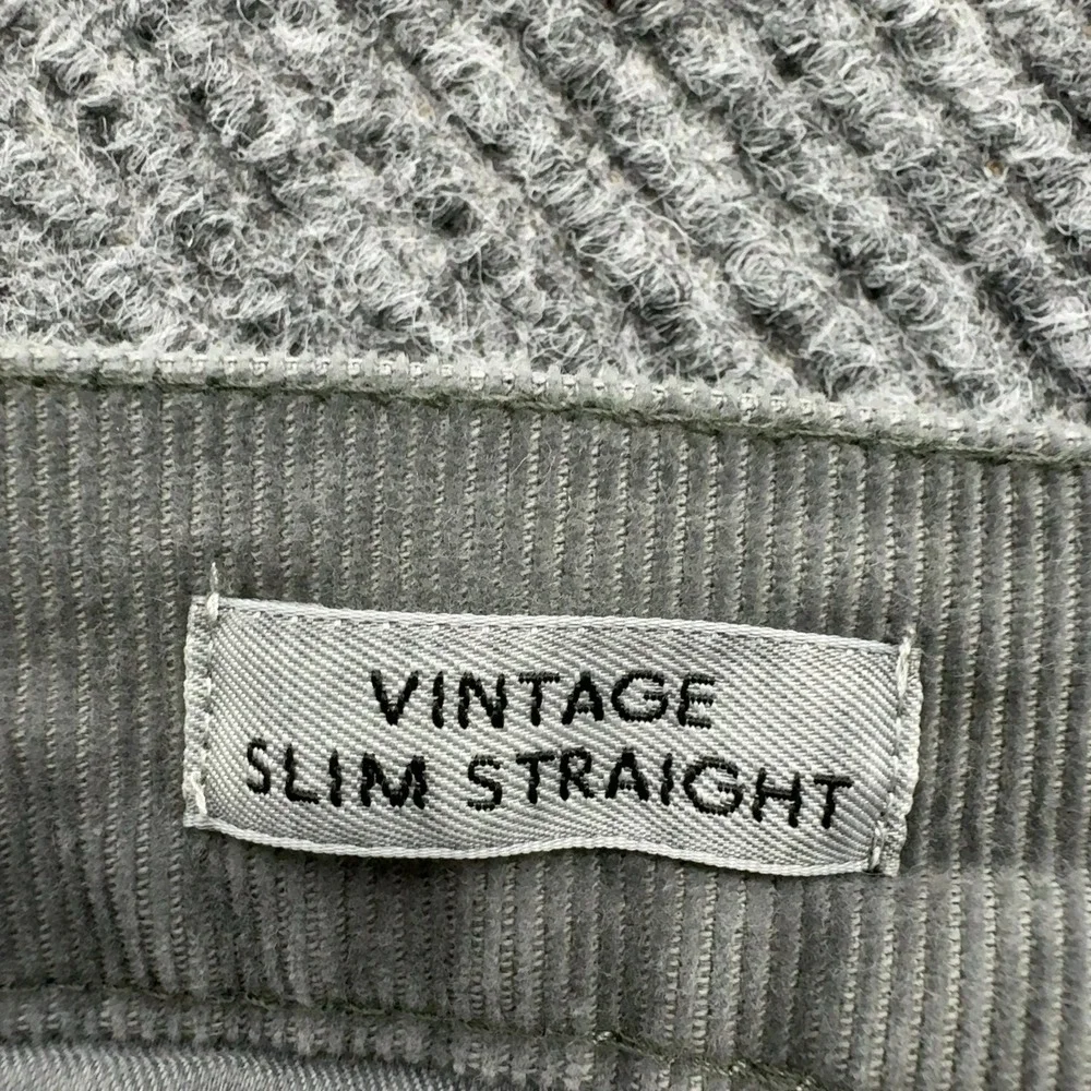 J Crew Pants Mens 30 Gray Corduroy Slim Straight Casual Style
